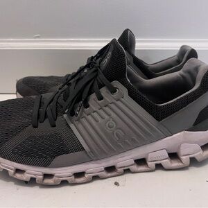 On Running Men's Black and Gray Athletic Shoes